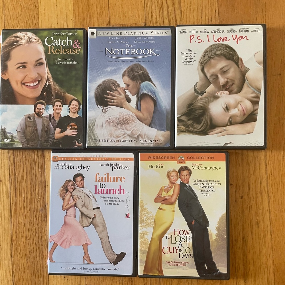 Romantic DVD collection, 5 DVDs included